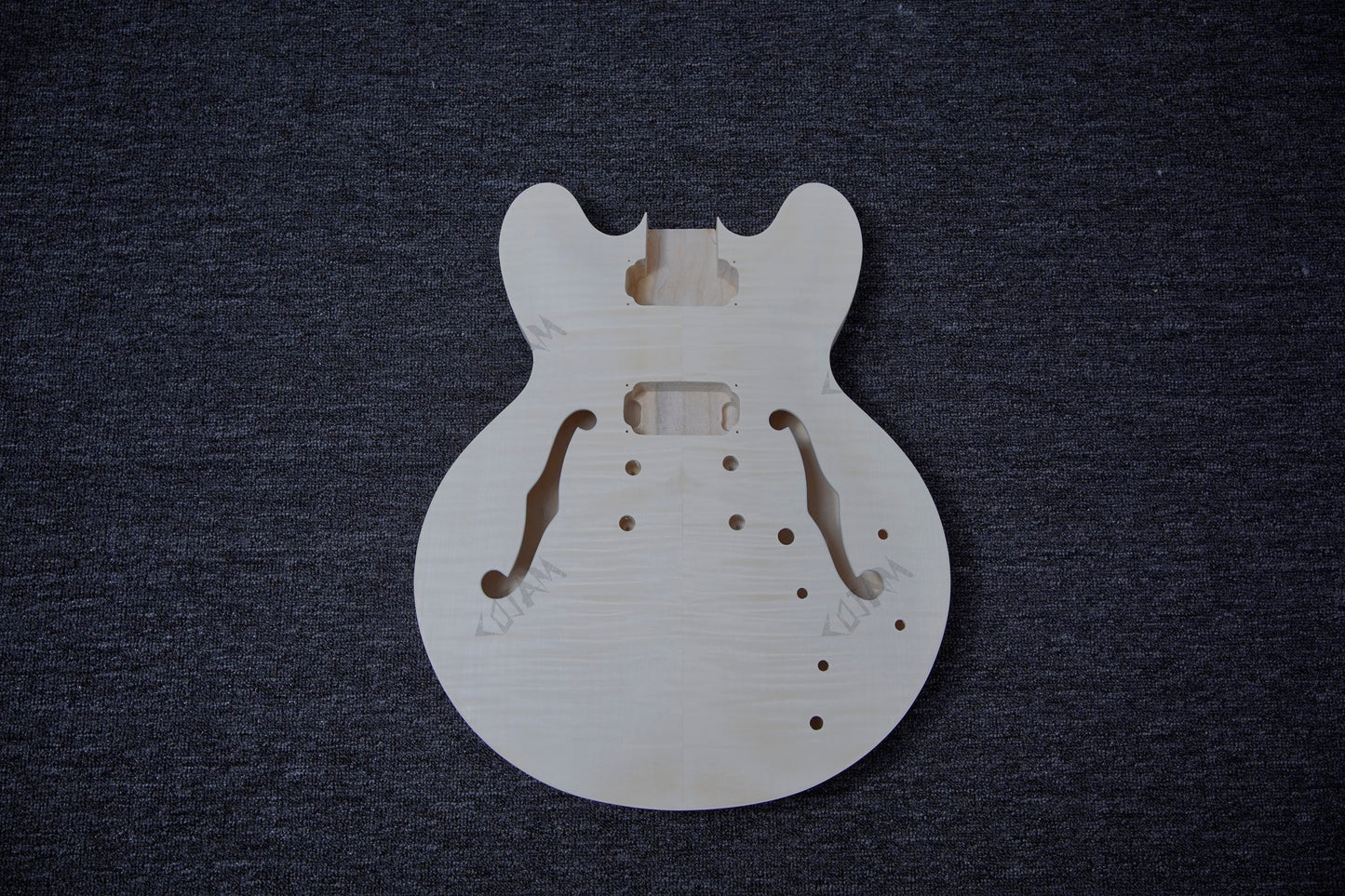Semi Hollow ES-335 DIY Electric Guitar Kit with flamed maple veneer