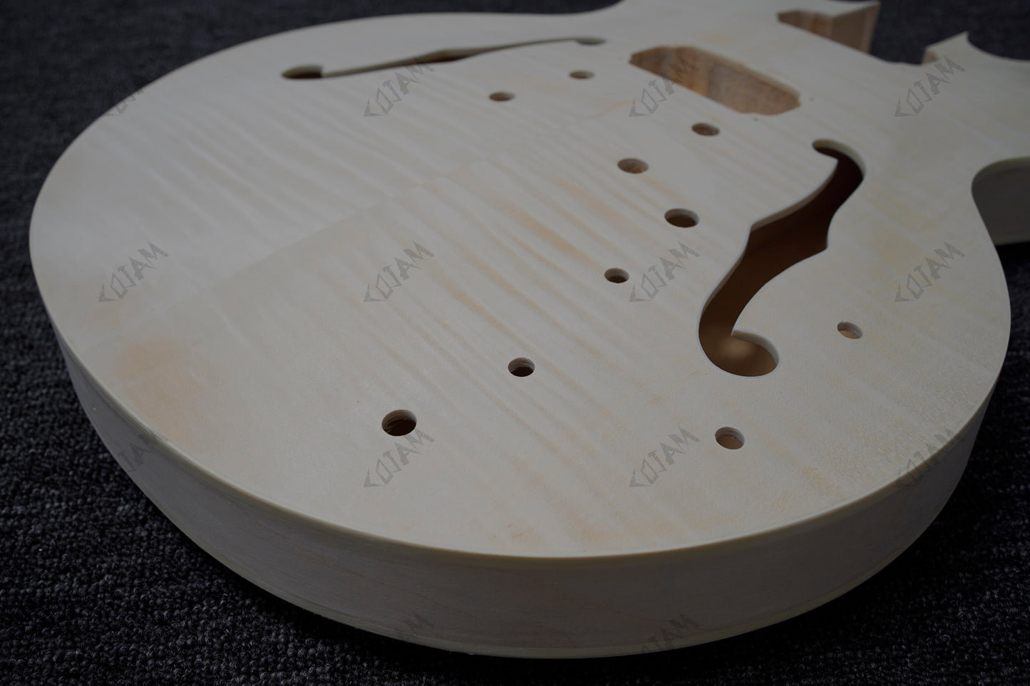 Semi Hollow ES-335 DIY Electric Guitar Kit with flamed maple veneer