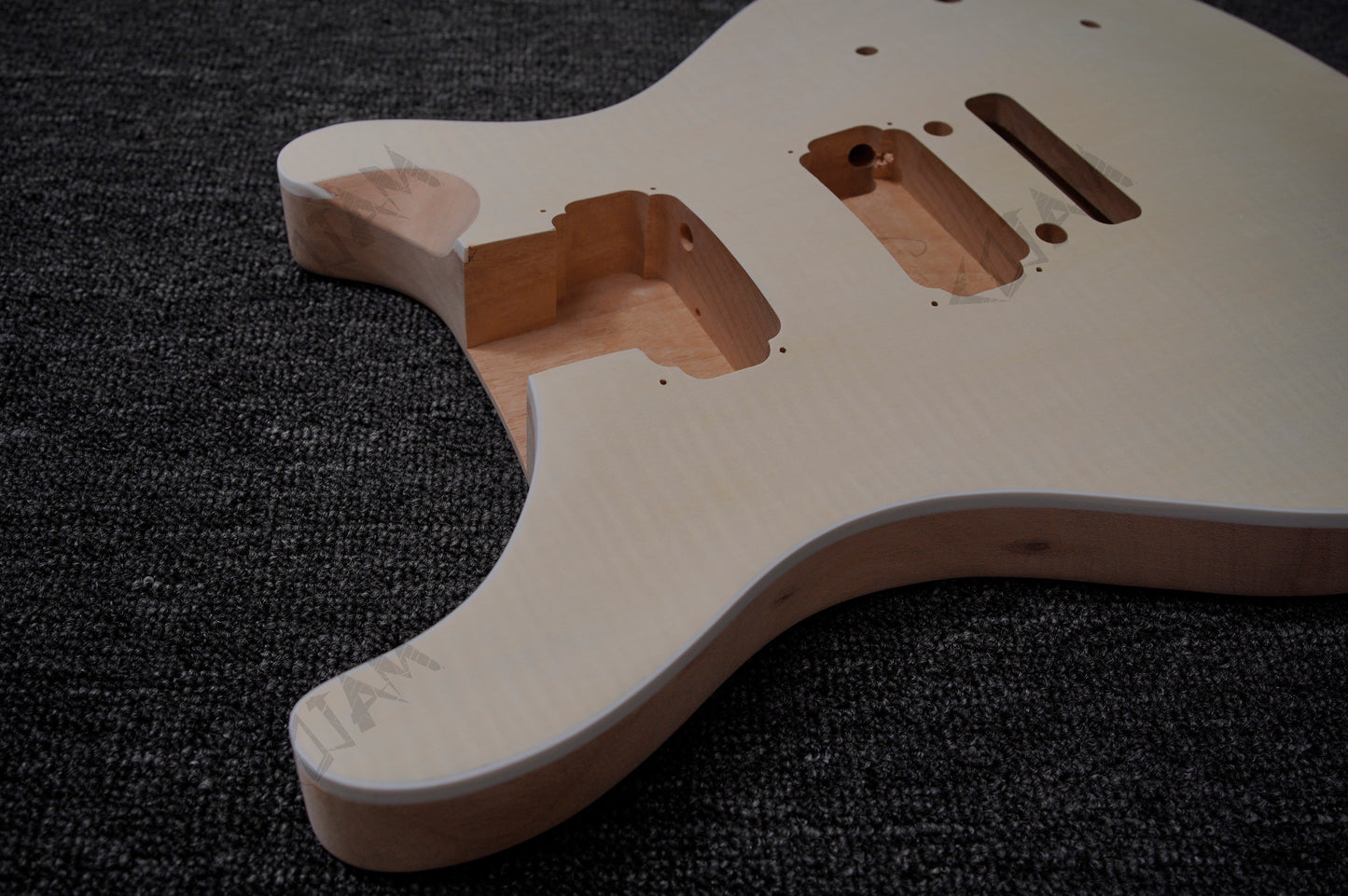 PR Style DIY Electric Guitar Kit with flamed maple top